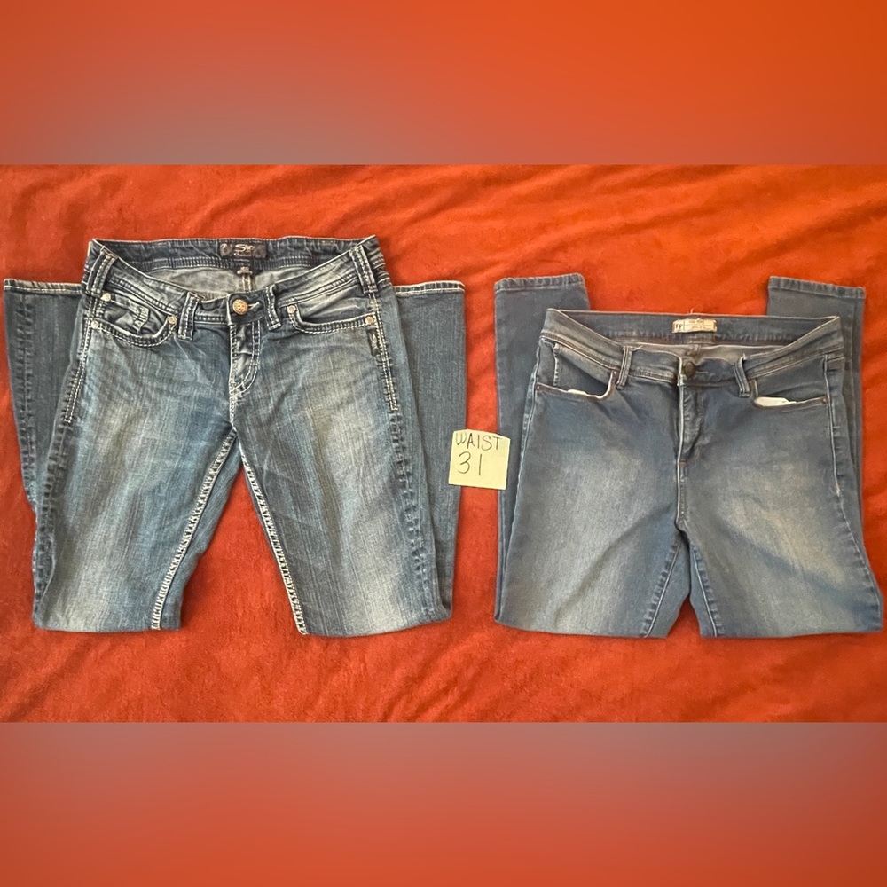 Free People & Silver! Bundle of 2 Pairs of Jeans! Waist Size: 31